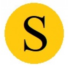 Бусины с буквами золотистые S